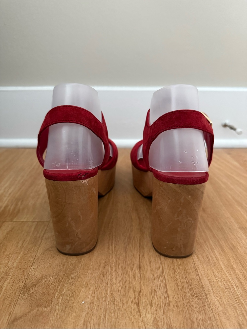 Charlotte Stone - Suede Sal Clog Heels - Red - Picture 5 of 8